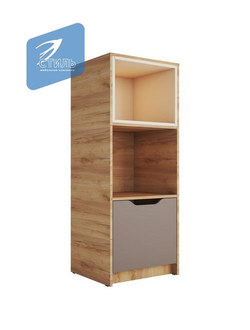 Стеллаж СЖ-002 РИЧ Миндаль/Глиняный серый (Стиль)