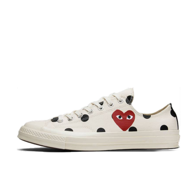Купить в Москве оригинал Кеды Converse Comme des Garçons белые низкие в горошек 157249c