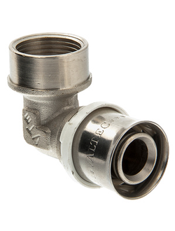 Пресс-фитинг – угольник с переходом на внутреннюю резьбу