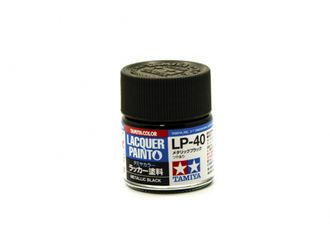 LP-40 METALLIC BLACK (ЧЕРНЫЙ МЕТАЛЛИК) КРАСКА ЛАКОВАЯ, 10 МЛ. TAMIYA