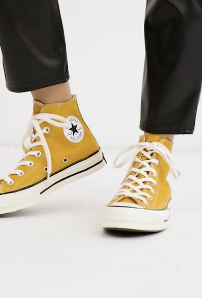 высокие кеды Converse Chuck 70 желтого цвета, желтые высокие кеды Конверсы  Ол Стар 70 купить