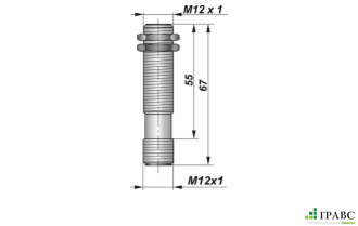 Индуктивный взрывозащищенный датчик SNI 01-2-D-P12  резьба М12х1