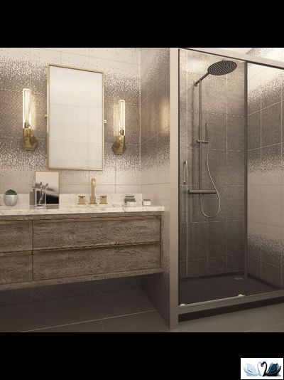 Плитка настенная Unitile Лейла серый низ 03 25 х 40 см
