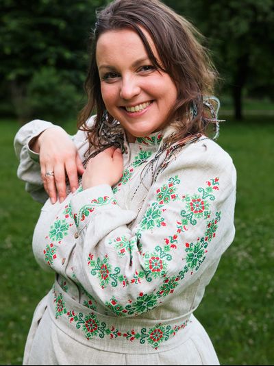 Платье-рубашка «Процветание» из небеленого льна