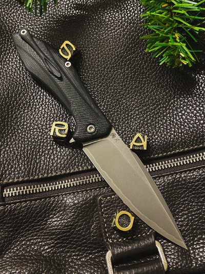 Складной нож Грач сталь ЛАМИНАТ Васильева, рукоять G10, цвет черный