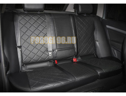 Авточехлы задняя спинка 40/60, рисунок Ромб для Chevrolet Aveo  T200 Sd 2003-2012