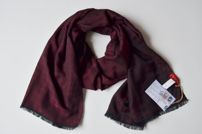 Итальянский платок из хлопка Vizio Италия F 11 бордовый