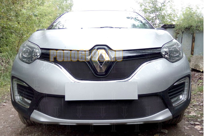 Защита радиатора Renault Kaptur 2016- black верх