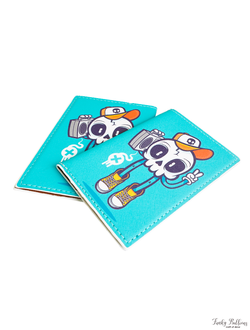 Обложка на паспорт "Скелет в кепке"