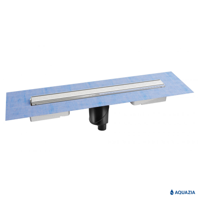 Желоб водосток AQUAZIA В1 Keramik 400 Вертикальный выпуск (Матовый хром)