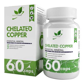 Хелат меди (Copper chelate), 60 кап. (NaturalSupp)