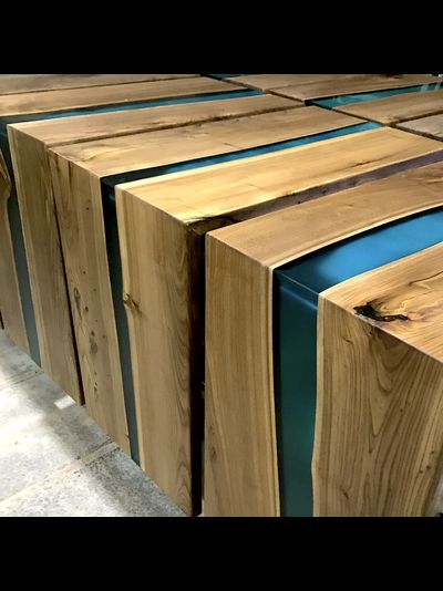 стол река угловой бирюза