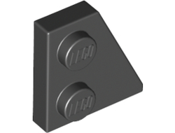 Wedge, Plate 2 x 2  Right, Black (24307 / 6141556)
