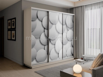 Шкаф-купе Трио-фото (Шары) 1800*450*2200