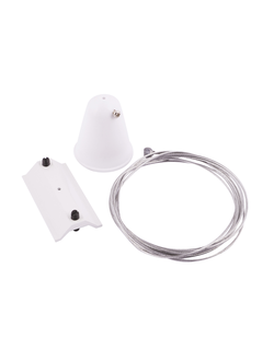 Крепеж для трека со скобой белый