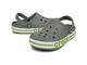 CROCS BAYABAND CLOG СЕРЫЕ С ЗЕЛЕНЫМ