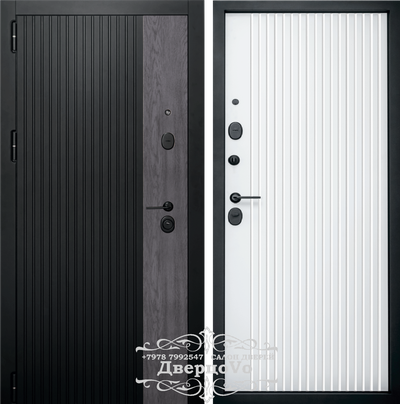 STEEL ART (МЕЛИТОПОЛЬ). COMBI BAND GREY SECTOR (КОМБИ БЕНД ГРЕЙ СЕКТОР) 105 мм (ТРЕХКОНТУРНАЯ) КАРБОН-ГРЕЙ/ БЕЛЫЙ МАТОВЫЙ