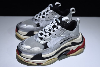 Женские кроссовки Balenciaga (Баленсиага) Triple S Серебристые женские (36-41)