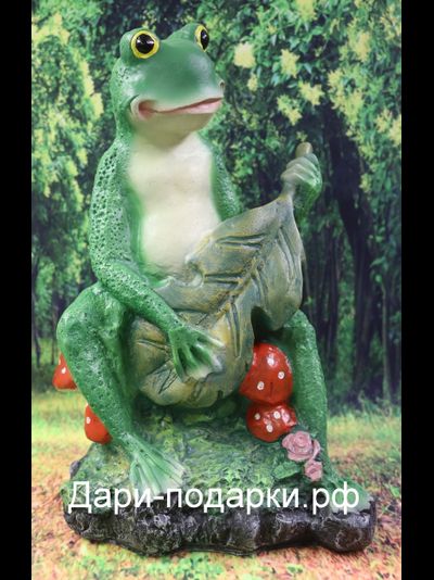 Лягушка с гитарой  36*26см   1,8кг   полистоун Россия  1927/012255