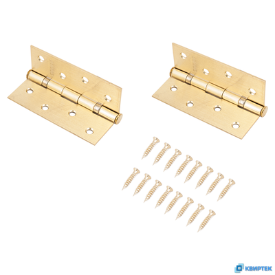 Петля универсальная накладная с врезкой матовое золото купить в Челябинске | КВИРТЕК