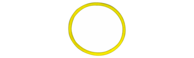 Rubber Belt Large Round Cross Section - Approx. 3 1/4 x 3 1/4, Yellow (x89)