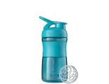BlenderBottle SportMixer 591мл, Универсальная Спортивная бутылка-шейкер с венчиком, морской-голубой