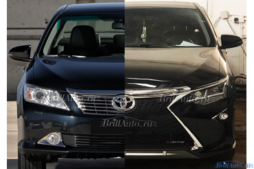 Обвес Toyota Camry в стиле Lexus + тюнинг фары