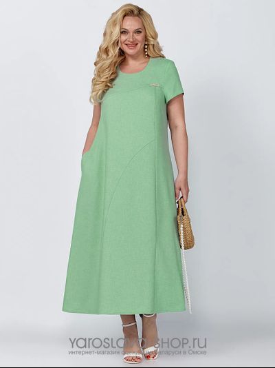 Женское летнее платье в светло-зеленом оттенке