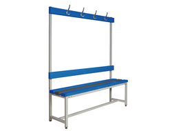 Скамейка для раздевалки с вешалкой