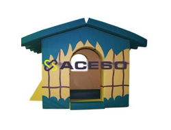 "Домик "Джунгли" с креплениями (мягкое дно -мат)