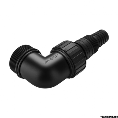 Отвод ерш патрубок 1 1/2" под 40мм вход в насос (штуцер) для дренажного насоса угловой