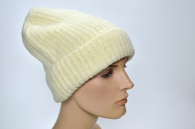 Белая шапка из кашемира Италия Вицио 1416