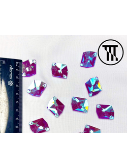 Стразы пришивные Космик, Crystal AB, цв. Аметист, р-р 17*21 мм