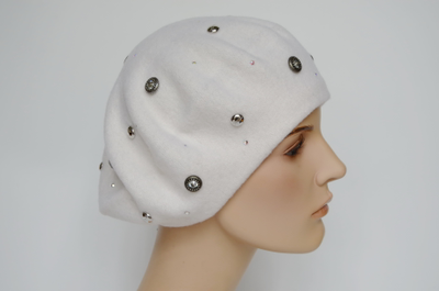 Визио женский берет Италия 3633 белого цвета