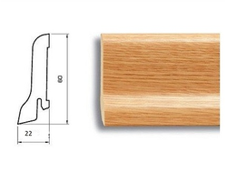 Плинтус шпонированный 60х22