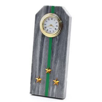 Модель № S37: часы-погон &quot;Старший лейтенант&quot; из камня змеевика