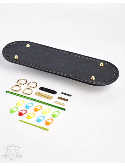 Донышко 30 на 10 и крючок с фурнитурой для вязания