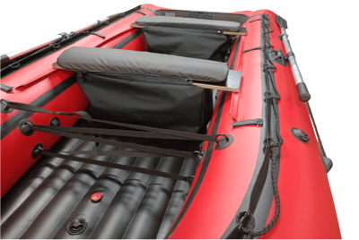 Моторная лодка ДИКИЙ 380 НДНД красный внутри