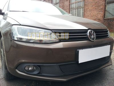 Защита радиатора Volkswagen Jetta VI 2010-2014 black