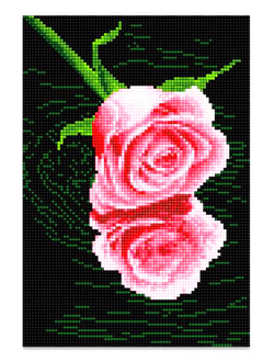Алмазная мозаика Anya Розовая роза-20х30см.