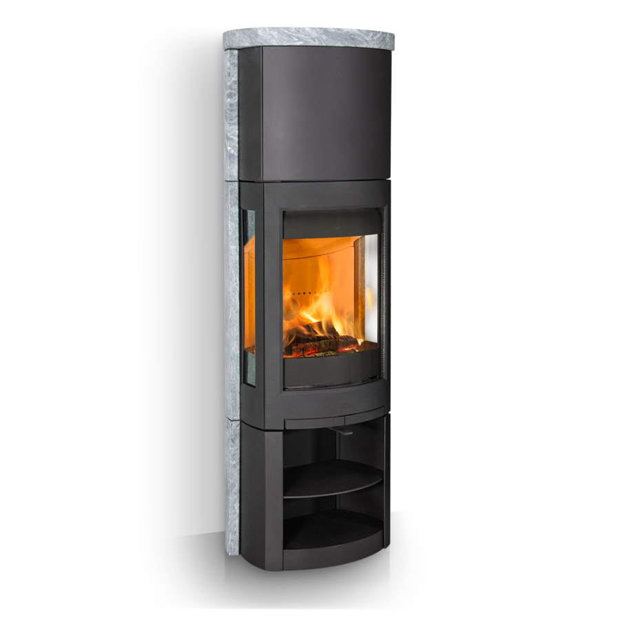 Печь Jotul F377 Advance HT оснащена природным камнем накапливающим тепло