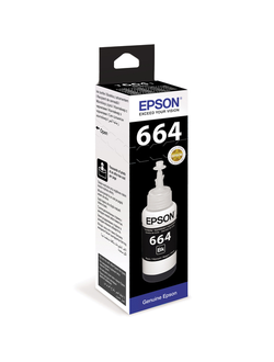 Чернила EPSON (C13T66414A) для СНПЧ Epson L100/L110/L200/L210/L300/L456/L550, черные, оригинальные