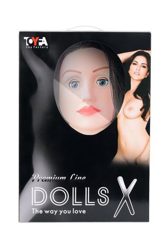 117016 Кукла надувная Dolls-X by TOYFA Kaylee с реалистичной головой, брюнетка, кибер вставка вагина – анус