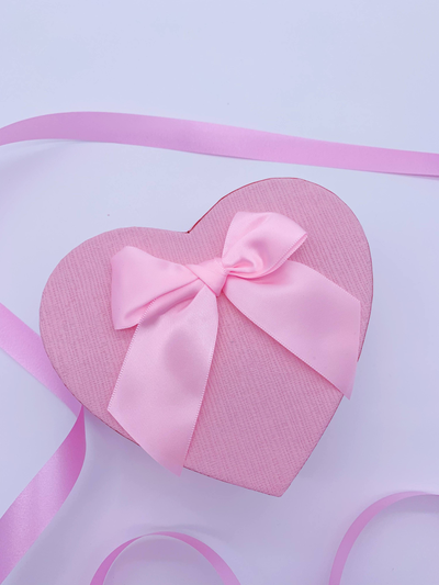 Подарочная коробка малое сердечко розовое