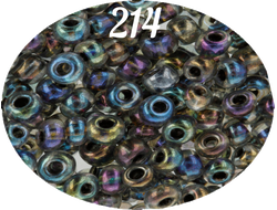 Бисер Zlatka 8/0 10гр цвет № 0214 прозрачный с радужным отверстием