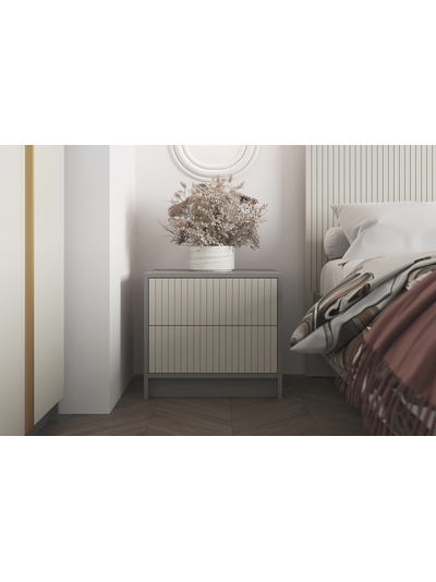 Селена ТМ-001 Тумба прикроватная Шиншилла серая / Кварц грей софт