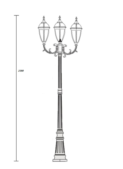 Садово-парковые Светильники  California L-3 bg