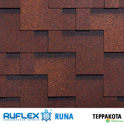 Гибкая черепица Ruflex Runa (Руфлекс Руна) цвет: Терракота