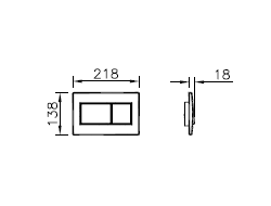 VitrA Панель смыва Uno глянцевый хром для инсталляций, 730-0180EXP