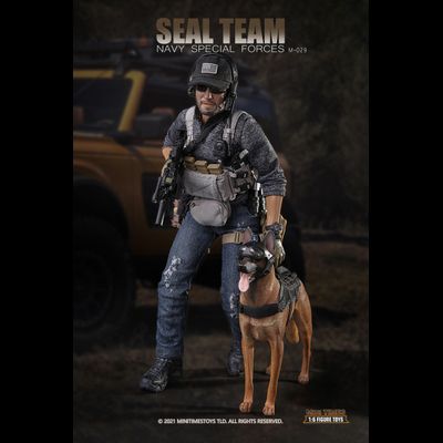 Американский морской котик с собакой - КОЛЛЕКЦИОННАЯ ФИГУРКА 1/6 SEAL TEAM NAVY SPECIAL FORCES (M029) - MINITIMES